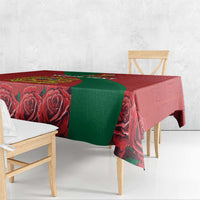 Personalised Morocco Proclamation Day Tablecloth Moussier's Redstart With Coat Of Arms - Wonder Print Shop
