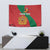 Personalised Morocco Proclamation Day Tapestry Moussier's Redstart With Coat Of Arms - Wonder Print Shop