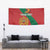 Personalised Morocco Proclamation Day Tapestry Moussier's Redstart With Coat Of Arms - Wonder Print Shop