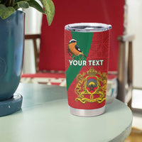 Personalised Morocco Proclamation Day Tumbler Cup Moussiers Redstart With Coat Of Arms - Wonder Print Shop