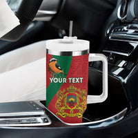 Personalised Morocco Proclamation Day Tumbler With Handle Moussiers Redstart With Coat Of Arms - Wonder Print Shop