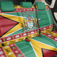 Guyana Christmas Back Car Seat Cover Coat Of Arms with Flag Style - Wonder Print Shop