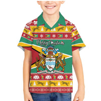 Guyana Christmas Family Matching Mermaid Dress and Hawaiian Shirt Coat Of Arms with Flag Style - Wonder Print Shop