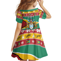 Guyana Christmas Family Matching Off The Shoulder Long Sleeve Dress and Hawaiian Shirt Coat Of Arms with Flag Style - Wonder Print Shop