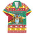 Guyana Christmas Family Matching Off The Shoulder Long Sleeve Dress and Hawaiian Shirt Coat Of Arms with Flag Style - Wonder Print Shop