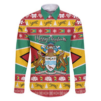 Guyana Christmas Family Matching Puletasi and Hawaiian Shirt Coat Of Arms with Flag Style - Wonder Print Shop