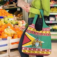 Guyana Christmas Grocery Bag Coat Of Arms with Flag Style