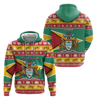 Guyana Christmas Hoodie Coat Of Arms with Flag Style - Wonder Print Shop