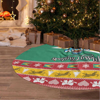 Guyana Christmas Tree Skirt Coat Of Arms with Flag Style - Wonder Print Shop
