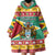 Guyana Christmas Wearable Blanket Hoodie Coat Of Arms with Flag Style - Wonder Print Shop