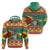Guyana Christmas Zip Hoodie Coat Of Arms with Flag Style - Wonder Print Shop