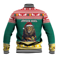 Cameroon Christmas Baseball Jacket Lion Santa Joyeux Noel - Wonder Print Shop