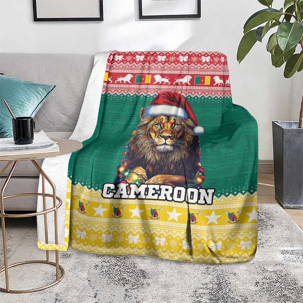 Cameroon Christmas Blanket Lion Santa Joyeux Noel