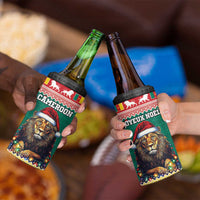 Cameroon Christmas 4 in 1 Can Cooler Tumbler Lion Santa Joyeux Noel - Wonder Print Shop