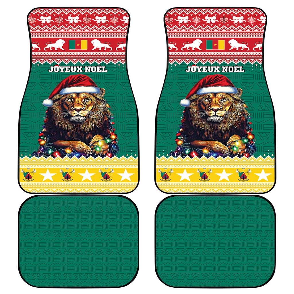 Cameroon Christmas Car Mats Lion Santa Joyeux Noel - Wonder Print Shop