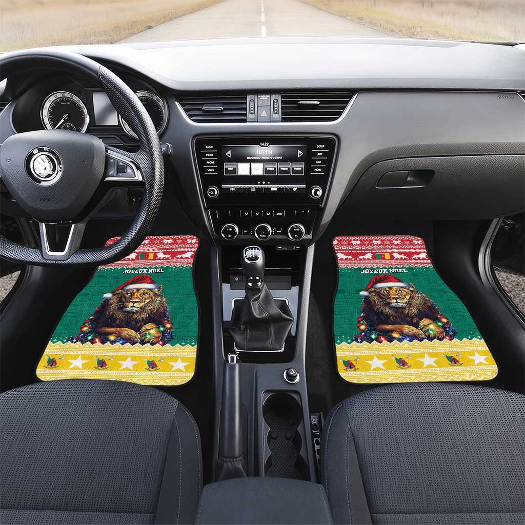 Cameroon Christmas Car Mats Lion Santa Joyeux Noel - Wonder Print Shop