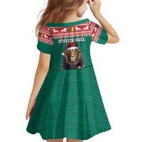 Cameroon Christmas Family Matching Tank Maxi Dress and Hawaiian Shirt Lion Santa Joyeux Noel - Wonder Print Shop