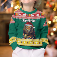 Cameroon Christmas Kid Ugly Christmas Sweater Lion Santa Joyeux Noel - Wonder Print Shop
