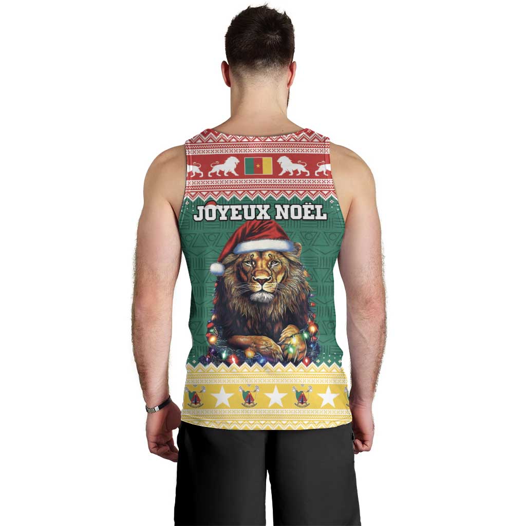 Cameroon Christmas Men Tank Top Lion Santa Joyeux Noel - Wonder Print Shop