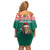 Cameroon Christmas Off Shoulder Short Dress Lion Santa Joyeux Noel - Wonder Print Shop