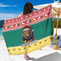 Cameroon Christmas Sarong Lion Santa Joyeux Noel - Wonder Print Shop