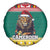 Cameroon Christmas Spare Tire Cover Lion Santa Joyeux Noel - Wonder Print Shop