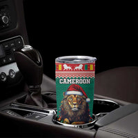 Cameroon Christmas Tumbler Cup Lion Santa Joyeux Noel - Wonder Print Shop
