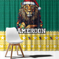 Cameroon Christmas Window Curtain Lion Santa Joyeux Noel - Wonder Print Shop