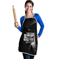 Malcolm X El-Hajj Malik El-Shabazz Apron By Any Means Necessary - Wonder Print Shop
