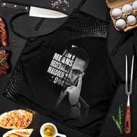 Malcolm X El-Hajj Malik El-Shabazz Apron By Any Means Necessary - Wonder Print Shop