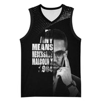 Malcolm X El-Hajj Malik El-Shabazz Basketball Jersey By Any Means Necessary - Wonder Print Shop