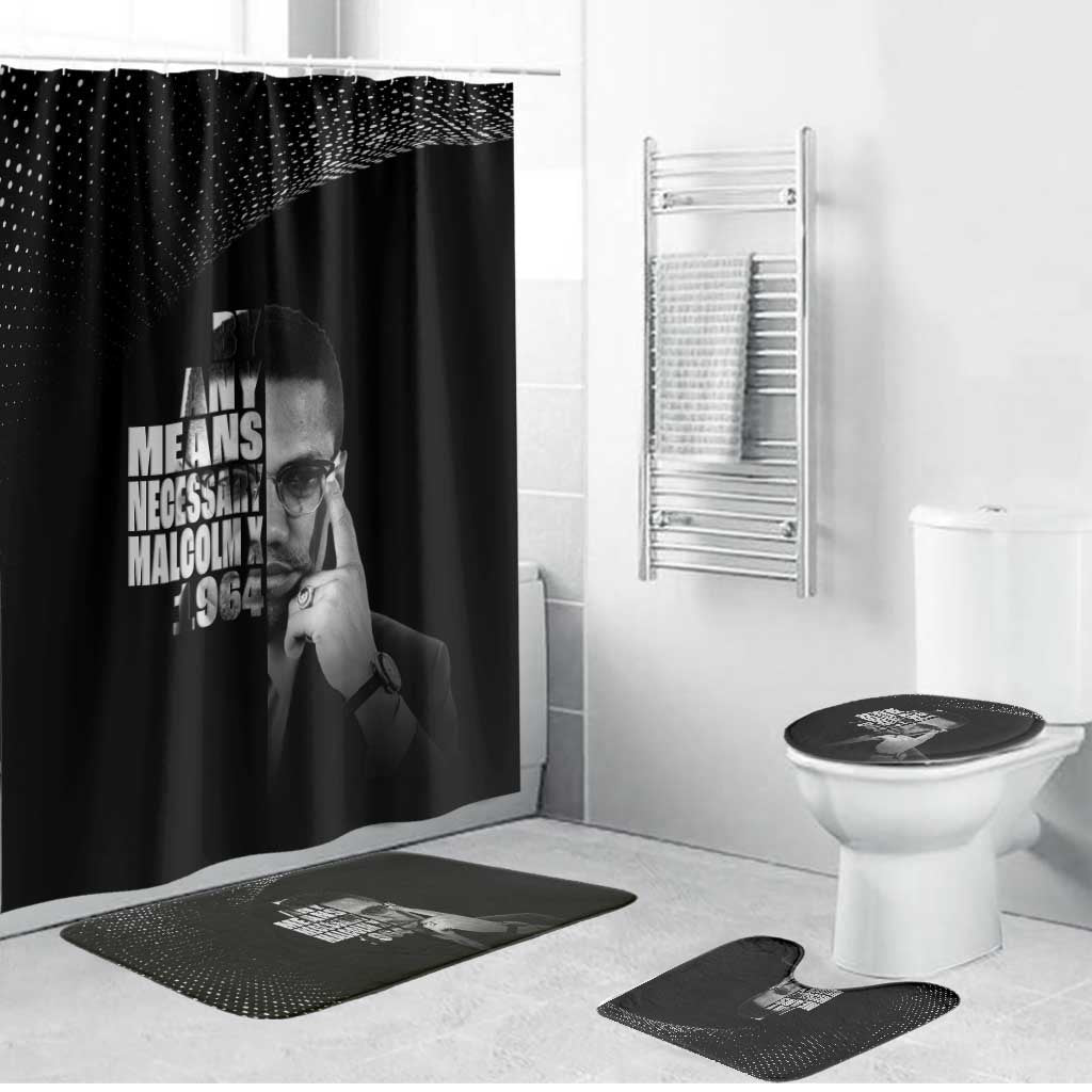 Malcolm X El-Hajj Malik El-Shabazz Bathroom Set By Any Means Necessary - Wonder Print Shop