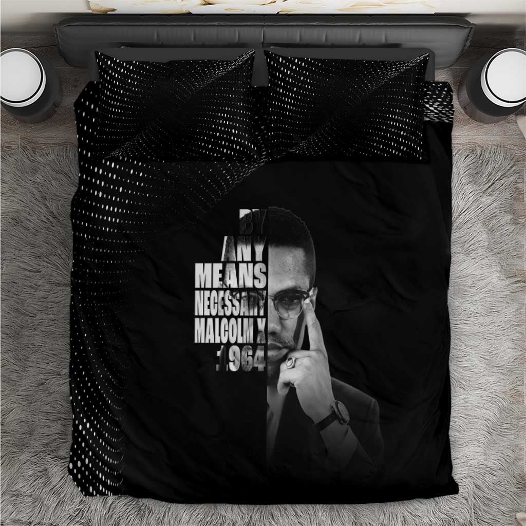 Malcolm X El-Hajj Malik El-Shabazz Bedding Set By Any Means Necessary - Wonder Print Shop