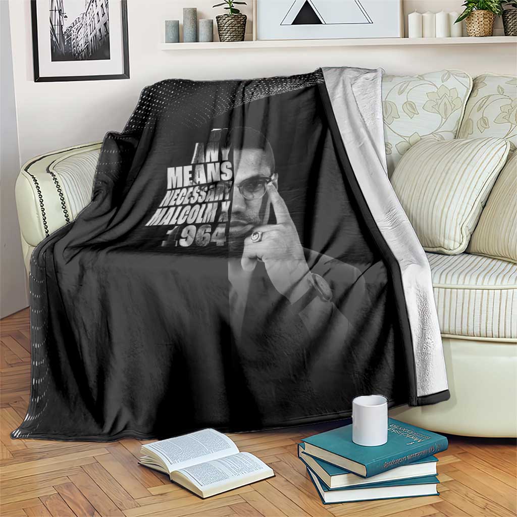 Malcolm X El-Hajj Malik El-Shabazz Blanket By Any Means Necessary - Wonder Print Shop