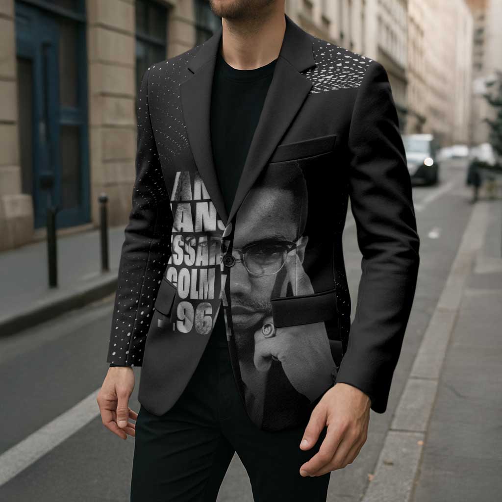 Malcolm X El-Hajj Malik El-Shabazz Blazer By Any Means Necessary - Wonder Print Shop