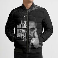Malcolm X El-Hajj Malik El-Shabazz Bomber Puffer Jacket By Any Means Necessary - Wonder Print Shop