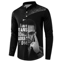 Malcolm X El-Hajj Malik El-Shabazz Button Sweatshirt By Any Means Necessary - Wonder Print Shop