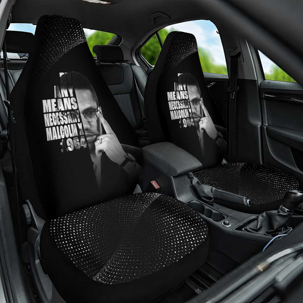 Malcolm X El-Hajj Malik El-Shabazz Car Seat Cover By Any Means Necessary - Wonder Print Shop