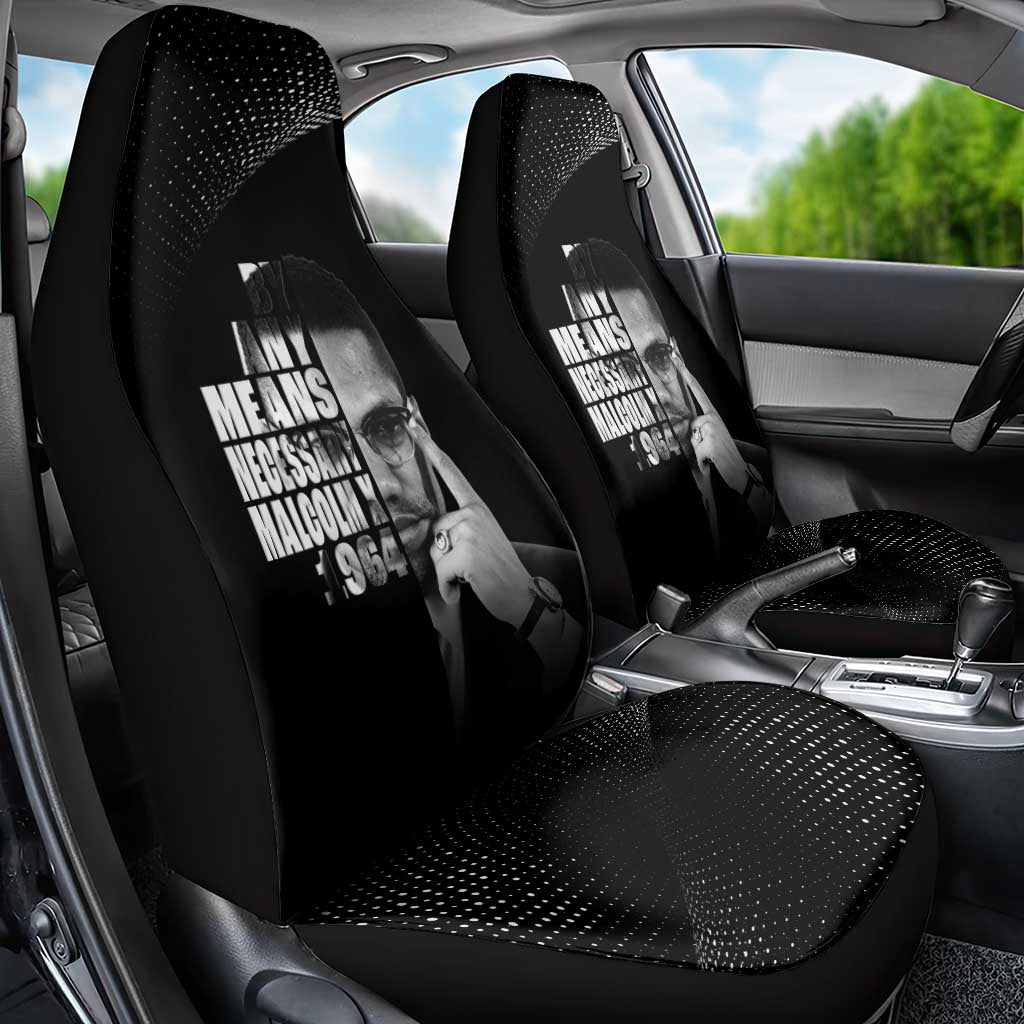 Malcolm X El-Hajj Malik El-Shabazz Car Seat Cover By Any Means Necessary - Wonder Print Shop