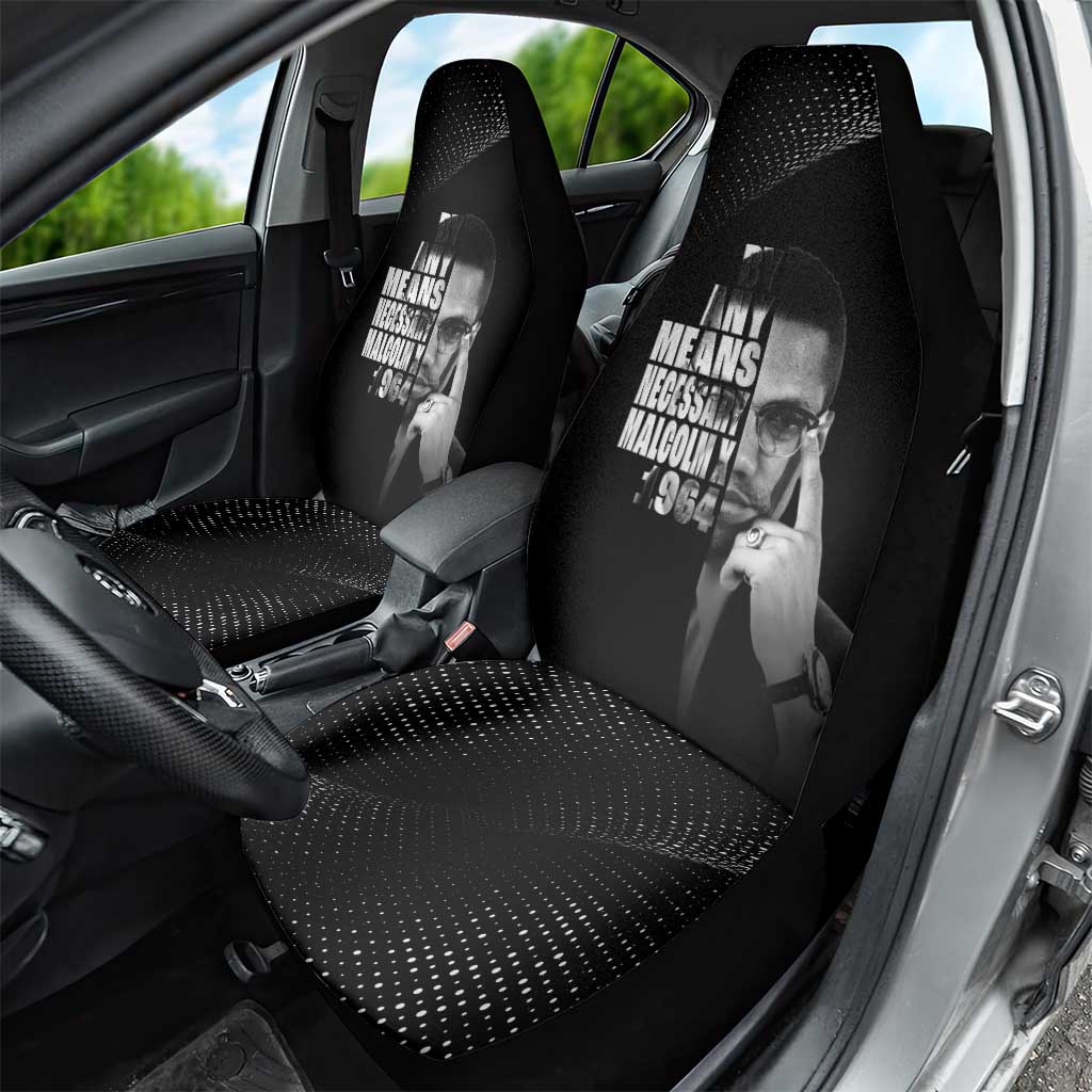 Malcolm X El-Hajj Malik El-Shabazz Car Seat Cover By Any Means Necessary - Wonder Print Shop