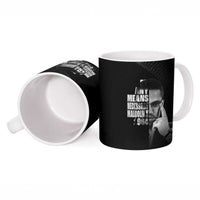 Malcolm X El-Hajj Malik El-Shabazz Ceramic Mug By Any Means Necessary - Wonder Print Shop