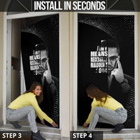 Malcolm X El-Hajj Malik El-Shabazz Door Cover By Any Means Necessary - Wonder Print Shop