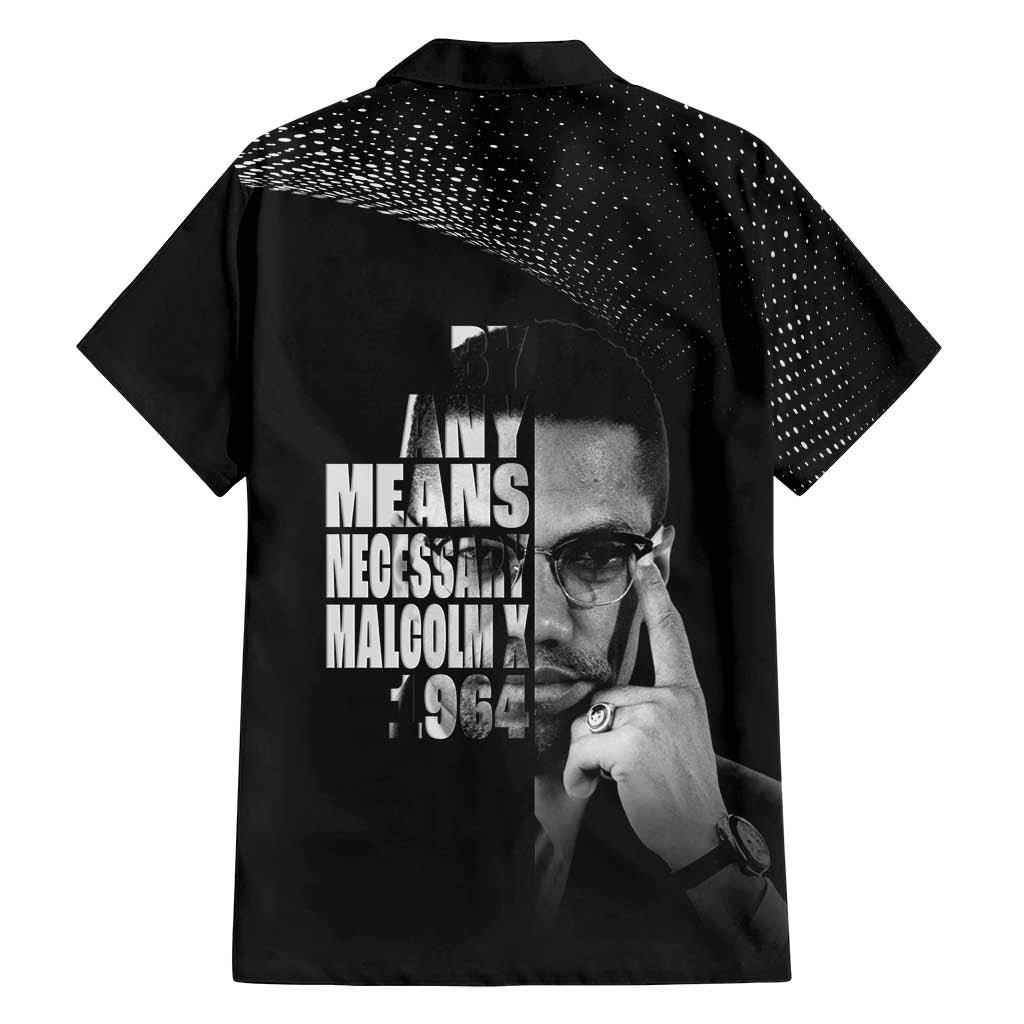 Malcolm X El-Hajj Malik El-Shabazz Family Matching Long Sleeve Bodycon Dress and Hawaiian Shirt By Any Means Necessary - Wonder Print Shop