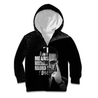 Malcolm X El-Hajj Malik El-Shabazz Kid Hoodie By Any Means Necessary - Wonder Print Shop