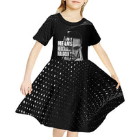 Malcolm X El-Hajj Malik El-Shabazz Kid Short Sleeve Dress By Any Means Necessary - Wonder Print Shop