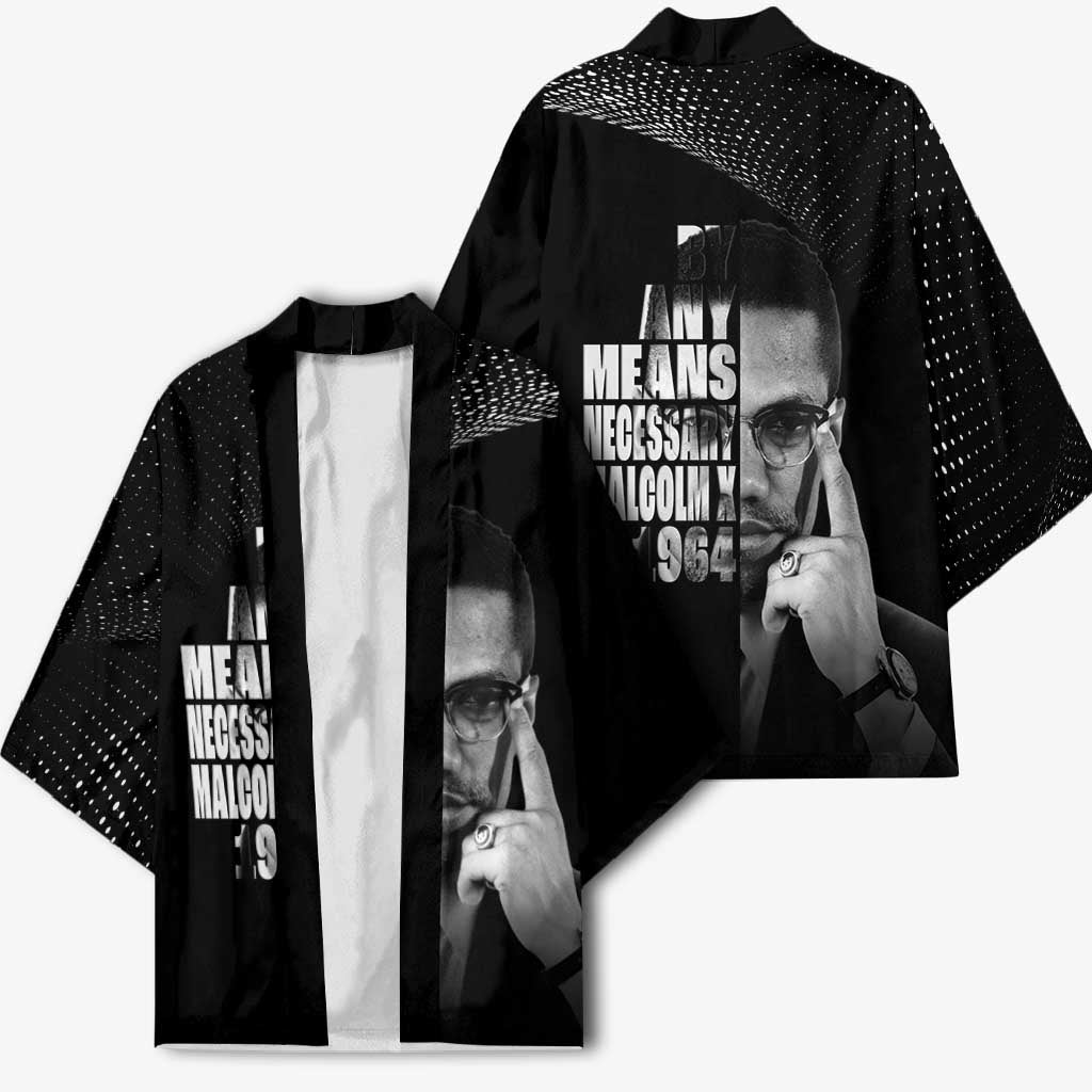 Malcolm X El-Hajj Malik El-Shabazz Kimono By Any Means Necessary - Wonder Print Shop