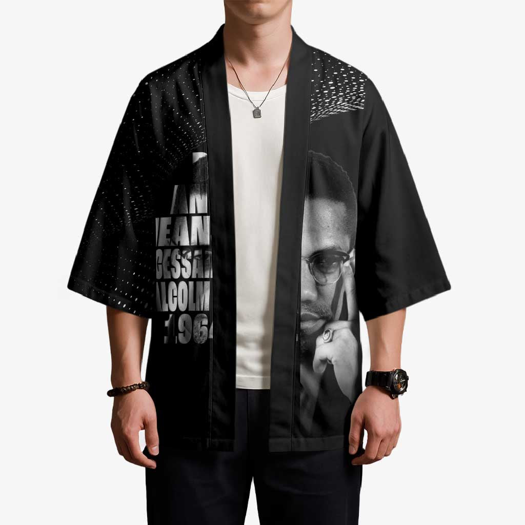 Malcolm X El-Hajj Malik El-Shabazz Kimono By Any Means Necessary - Wonder Print Shop