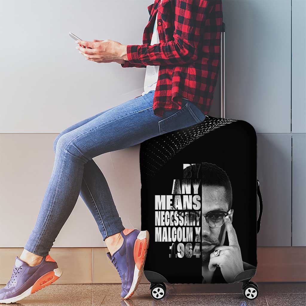 Malcolm X El-Hajj Malik El-Shabazz Luggage Cover By Any Means Necessary - Wonder Print Shop
