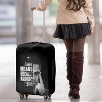 Malcolm X El-Hajj Malik El-Shabazz Luggage Cover By Any Means Necessary - Wonder Print Shop