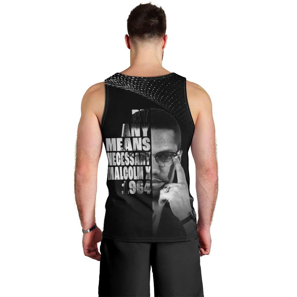 Malcolm X El-Hajj Malik El-Shabazz Men Tank Top By Any Means Necessary - Wonder Print Shop